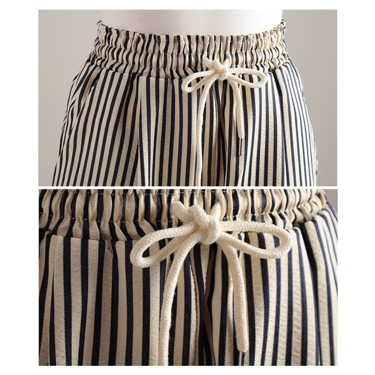 都会的こなれ感纏うストライプ柄イージーワイドパンツ レディース ファッション | Sawa a la mode | 詳細画像23 