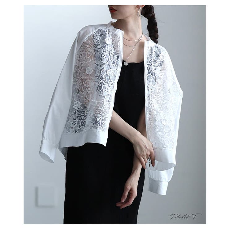 羽織るだけで華やぐフラワーレースシアーブルゾン レディース アウター | Sawa a la mode | 詳細画像2 