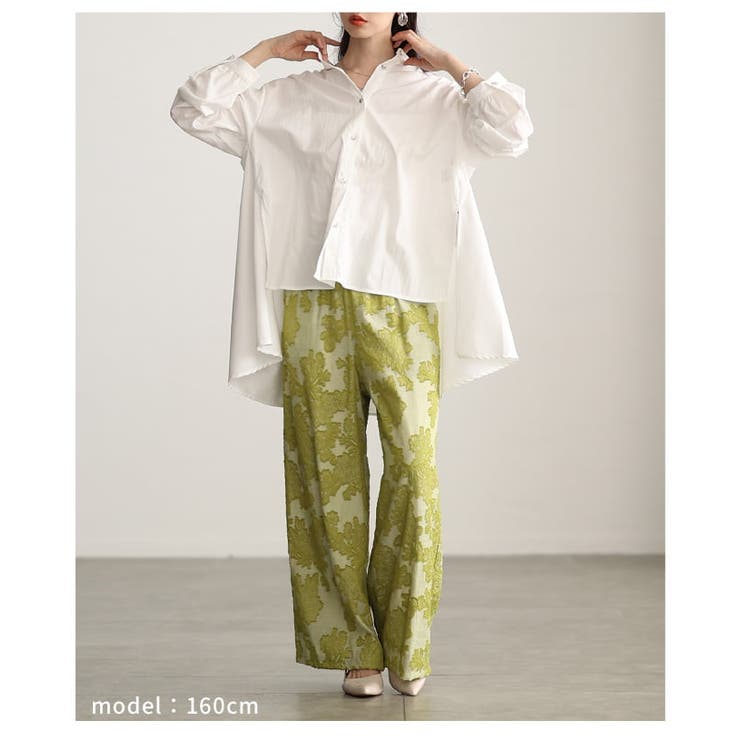 ラクして映えるフラワージャガードイージーワイドパンツ レディース ボトムス | Sawa a la mode | 詳細画像13 