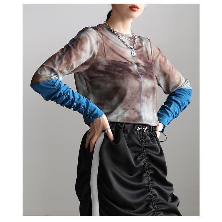 重ねるだけで洒落るギャザースリーブシアートップス レディース トップス | Sawa a la mode | 詳細画像16 