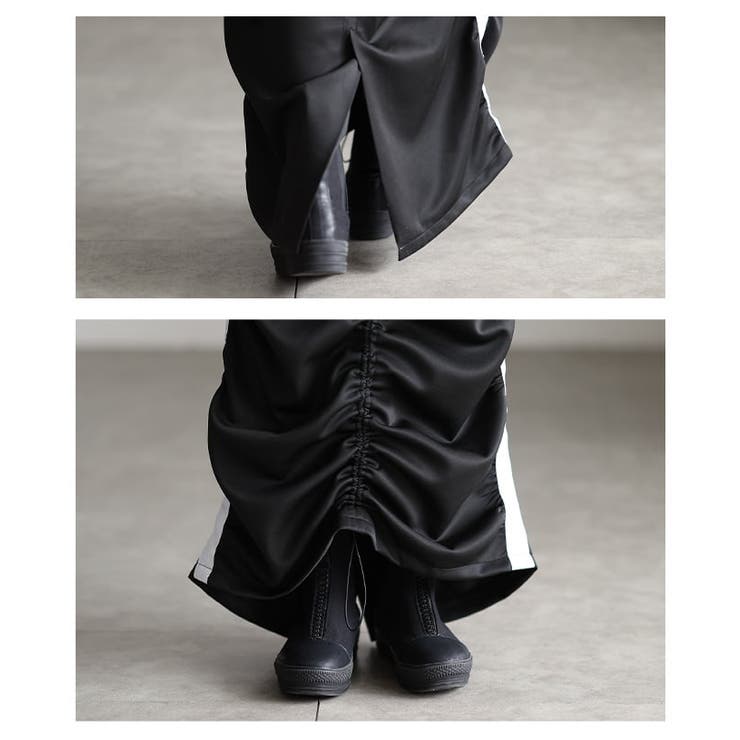 スポーティーに決まるラインセンターギャザースカート レディース スカート | Sawa a la mode | 詳細画像5 