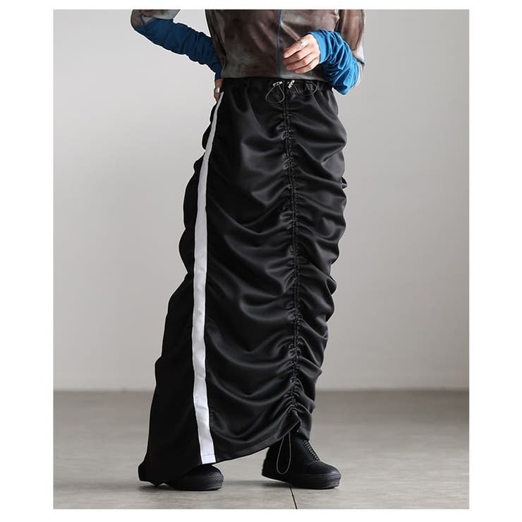 スポーティーに決まるラインセンターギャザースカート レディース スカート | Sawa a la mode | 詳細画像14 