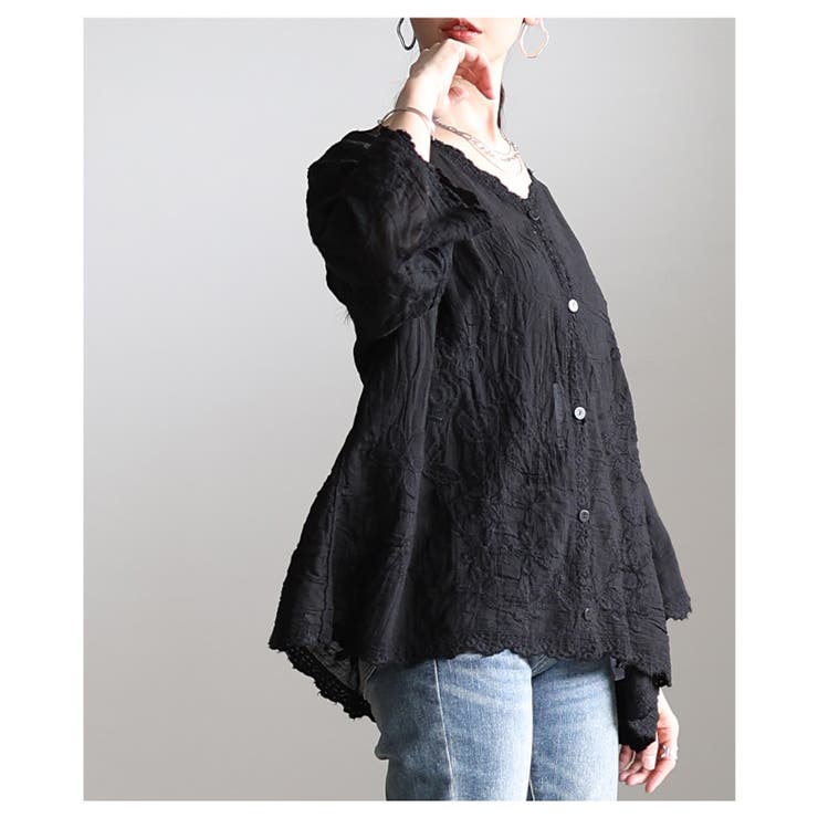 ナチュラルに華やぐ草花刺繍コットンシアーブラウス レディース ファッション | Sawa a la mode | 詳細画像20 