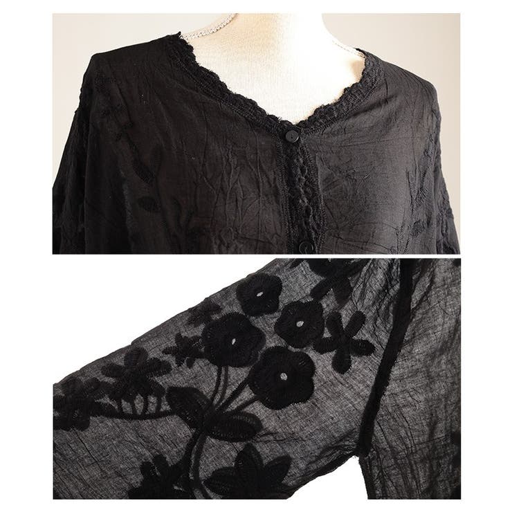 ナチュラルに華やぐ草花刺繍コットンシアーブラウス レディース ファッション | Sawa a la mode | 詳細画像23 