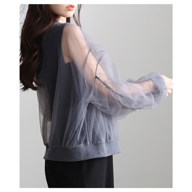 纏えば雰囲気高まるボリュームスリーブチュールブルゾン レディース ファッション | Sawa a la mode | 詳細画像17 