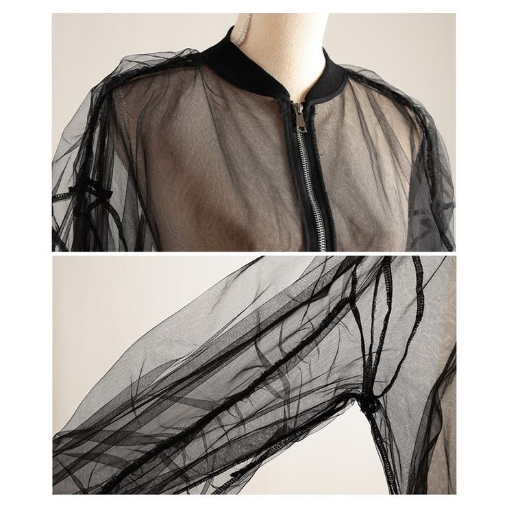 纏えば雰囲気高まるボリュームスリーブチュールブルゾン レディース ファッション | Sawa a la mode | 詳細画像23 