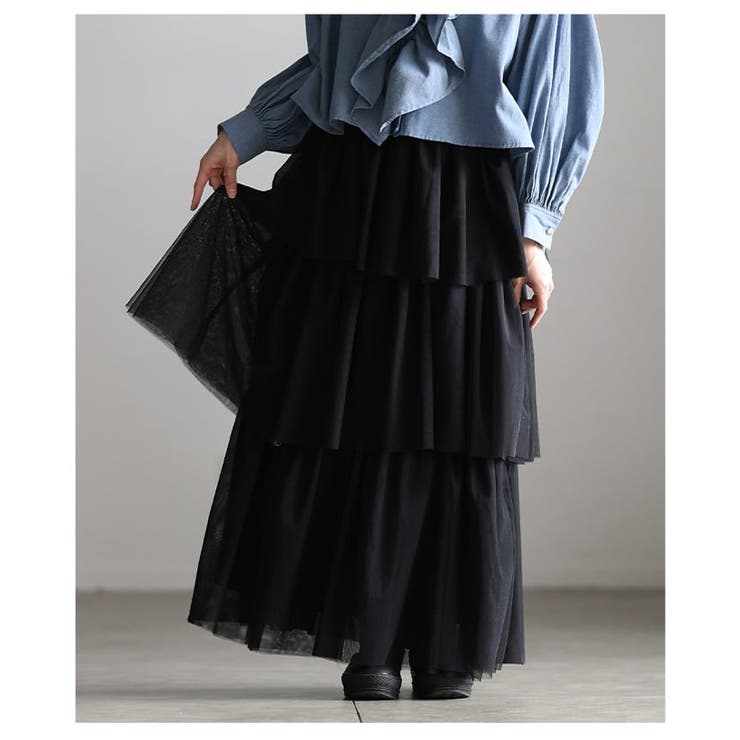 軽やかに視線を奪うフリルティアードスカート レディース スカート | Sawa a la mode | 詳細画像12 