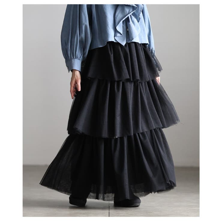 軽やかに視線を奪うフリルティアードスカート レディース スカート | Sawa a la mode | 詳細画像15 