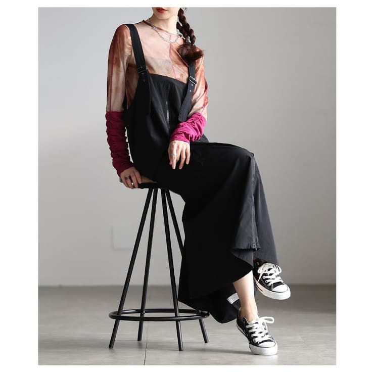直線と余白で魅せるフロントジップジャンパースカート レディース ワンピース | Sawa a la mode | 詳細画像9 