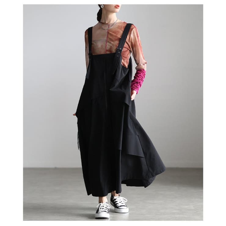 直線と余白で魅せるフロントジップジャンパースカート レディース ワンピース | Sawa a la mode | 詳細画像18 