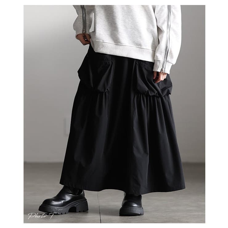 シルエットで差をつけるギャザーポケットフレアースカート レディース スカート | Sawa a la mode | 詳細画像2 