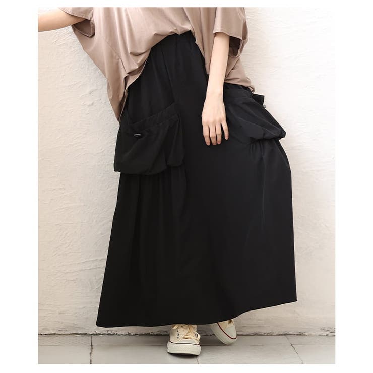 シルエットで差をつけるギャザーポケットフレアースカート レディース スカート | Sawa a la mode | 詳細画像15 