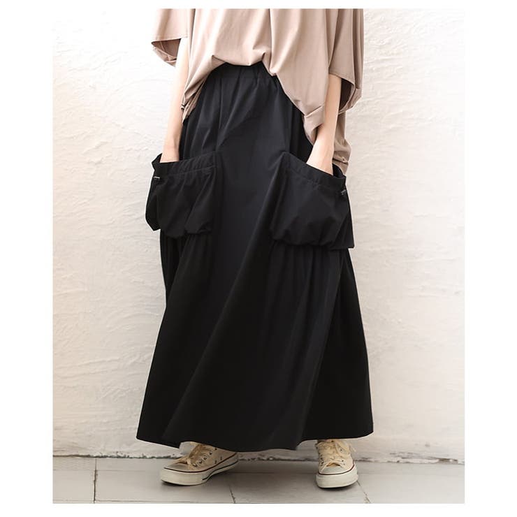 シルエットで差をつけるギャザーポケットフレアースカート レディース スカート | Sawa a la mode | 詳細画像16 