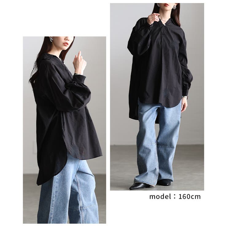 さり気ない甘さ漂う花柄刺繍スキッパーチュニックシャツ レディース ファッション | Sawa a la mode | 詳細画像9 