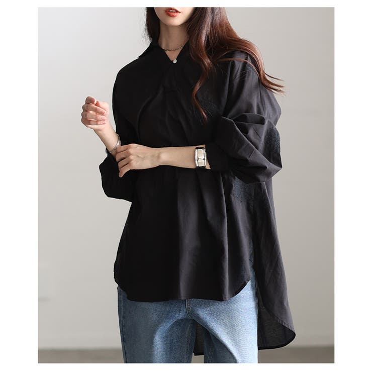 さり気ない甘さ漂う花柄刺繍スキッパーチュニックシャツ レディース ファッション | Sawa a la mode | 詳細画像11 