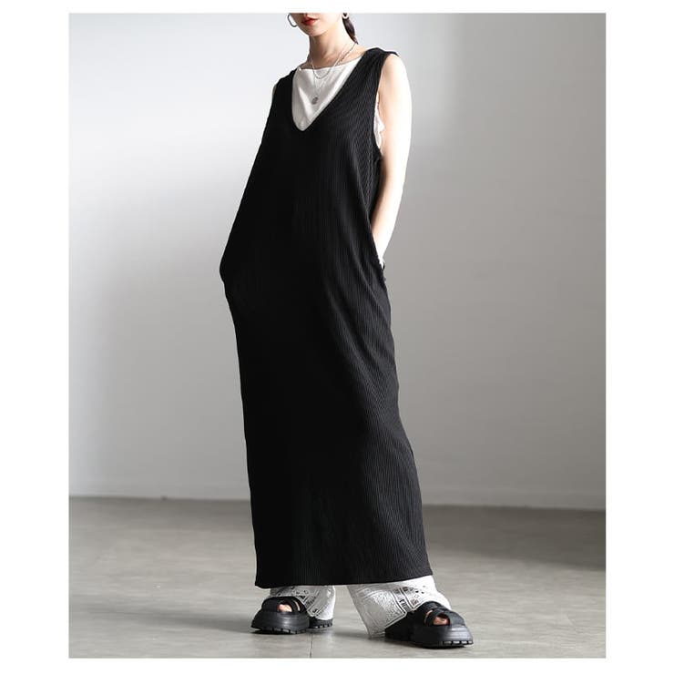 重ねて可愛い深Vネックリブカットワンピース レディース ワンピース | Sawa a la mode | 詳細画像15 