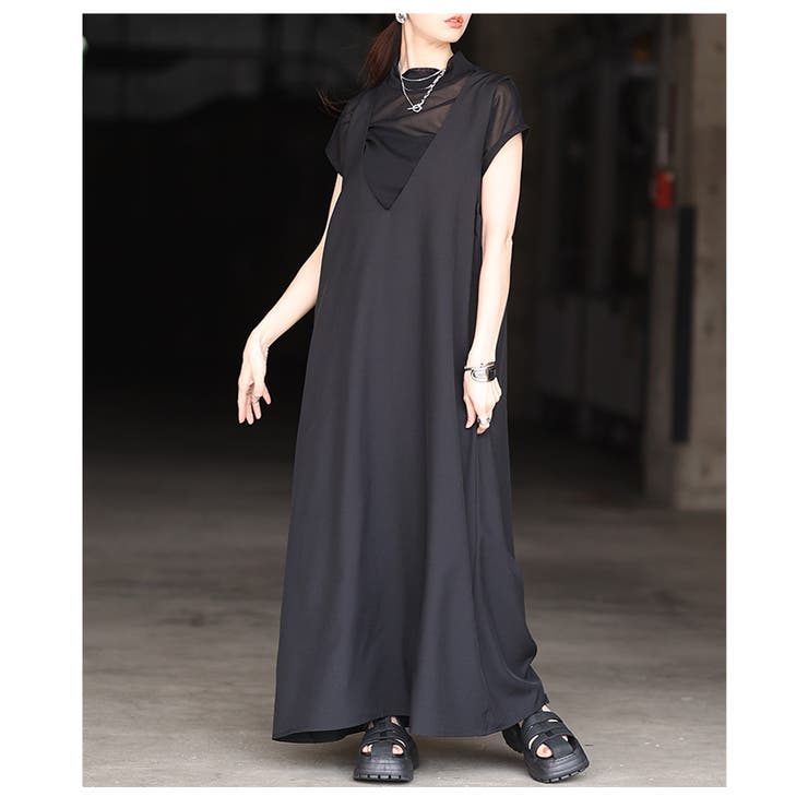 後ろ姿も抜かりないバックロゴ刺繍Vネックジャンパースカート レディース ファッシ… | Sawa a la mode | 詳細画像13 