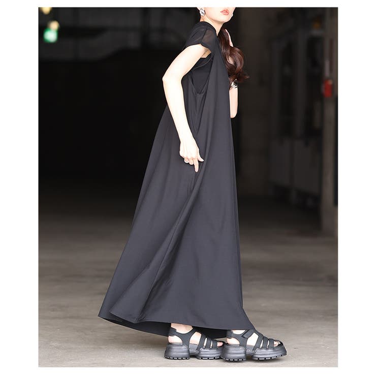 後ろ姿も抜かりないバックロゴ刺繍Vネックジャンパースカート レディース ファッシ… | Sawa a la mode | 詳細画像15 