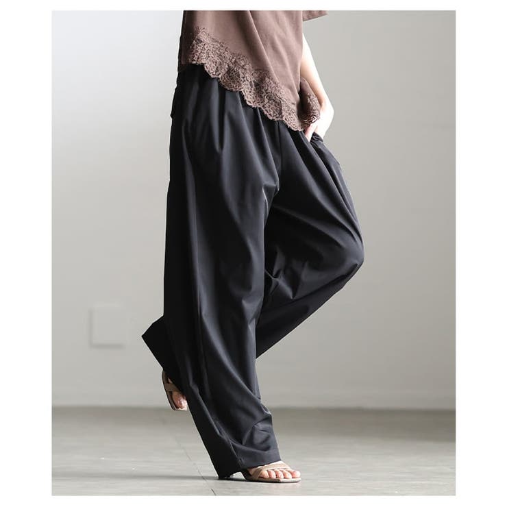ラクしてサマになるウエストタックカーブパンツ レディース パンツ | Sawa a la mode | 詳細画像4 