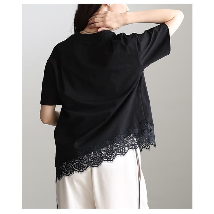 裾で差がつくレースヘムアシメカットソー レディース トップス | Sawa a la mode | 詳細画像8 
