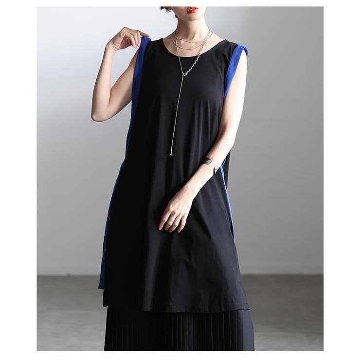 揺れて魅せるサイドラインノースリーブチュニック レディース チュニック | Sawa a la mode | 詳細画像14 