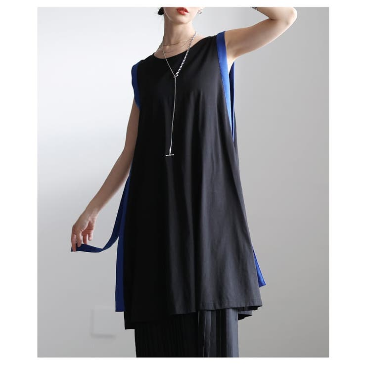 揺れて魅せるサイドラインノースリーブチュニック レディース チュニック | Sawa a la mode | 詳細画像15 