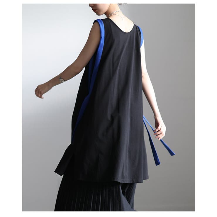 揺れて魅せるサイドラインノースリーブチュニック レディース チュニック | Sawa a la mode | 詳細画像16 