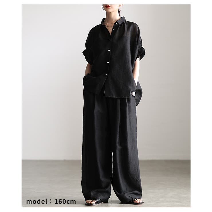 軽やかに抜け感纏うタックフレンチスリーブシアーブラウス レディース ファッション | Sawa a la mode | 詳細画像7 