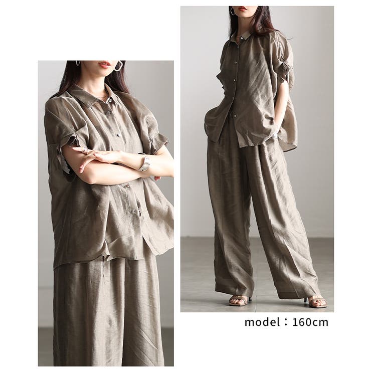 軽やかに抜け感纏うタックフレンチスリーブシアーブラウス レディース ファッション | Sawa a la mode | 詳細画像15 