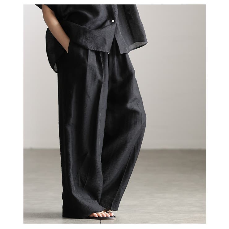 軽やかに抜け感纏うシアーイージーワイドパンツ レディース ファッション | Sawa a la mode | 詳細画像11 