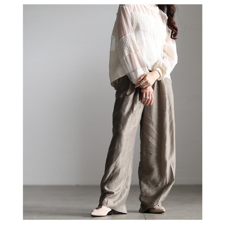 軽やかに抜け感纏うシアーイージーワイドパンツ レディース ファッション | Sawa a la mode | 詳細画像21 