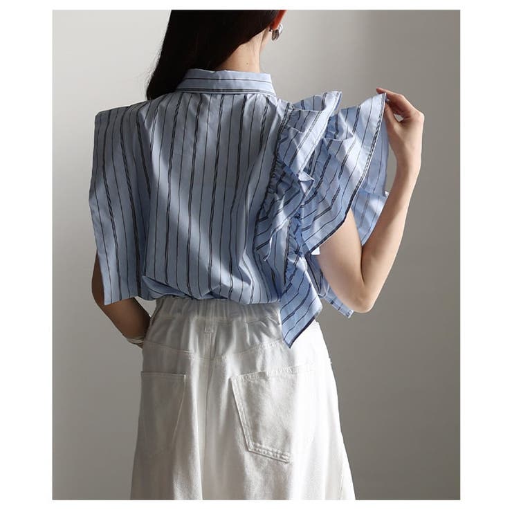 着るだけで華やぐアシンメトリーデザインブラウス レディース トップス | Sawa a la mode | 詳細画像12 