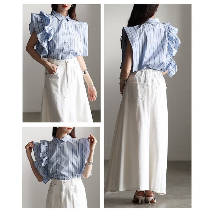 着るだけで華やぐアシンメトリーデザインブラウス レディース トップス | Sawa a la mode | 詳細画像17 