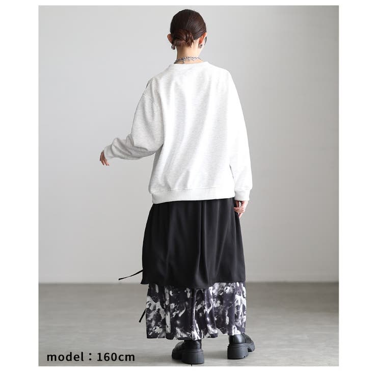 遊び心感じるフロントドロスト異素材プリントスカート レディース ファッション | Sawa a la mode | 詳細画像20 