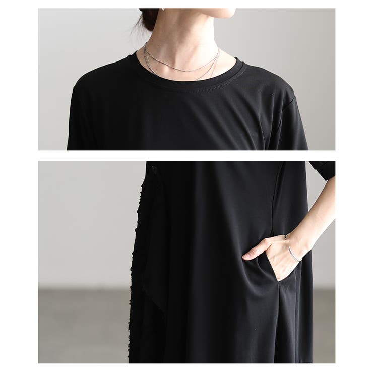 瞬時に魅了するアシンメトリー花柄レイヤードワンピース レディース ファッション | Sawa a la mode | 詳細画像5 