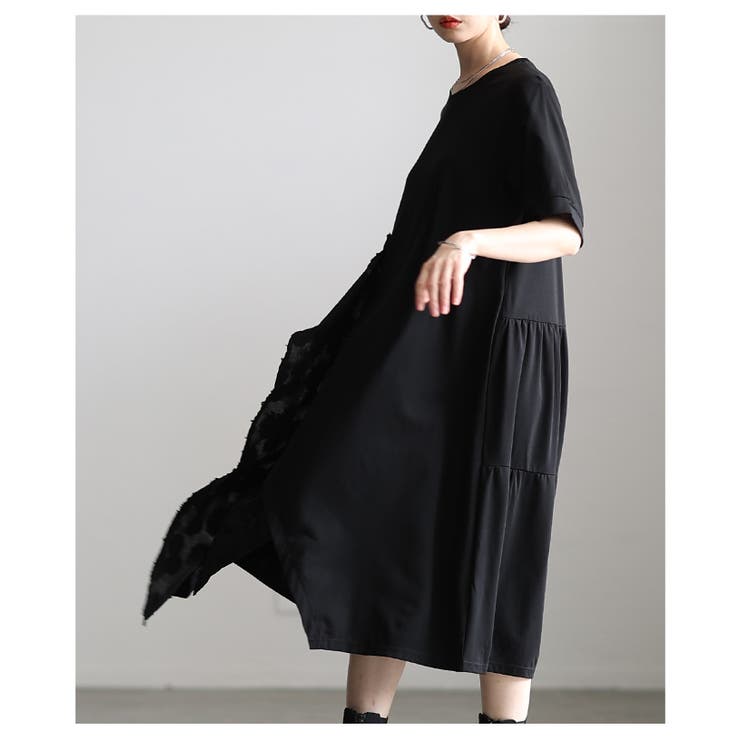 瞬時に魅了するアシンメトリー花柄レイヤードワンピース レディース ファッション | Sawa a la mode | 詳細画像7 