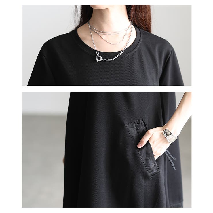 絢爛さを忍ばせたシノワズリ異素材カットソーワンピース レディース ファッション | Sawa a la mode | 詳細画像5 