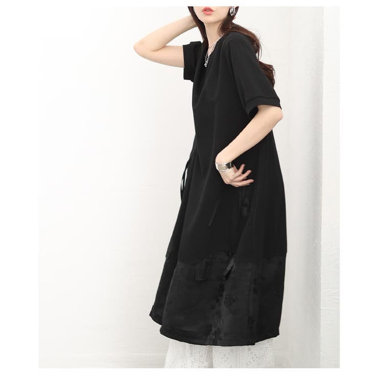 絢爛さを忍ばせたシノワズリ異素材カットソーワンピース レディース ファッション | Sawa a la mode | 詳細画像13 