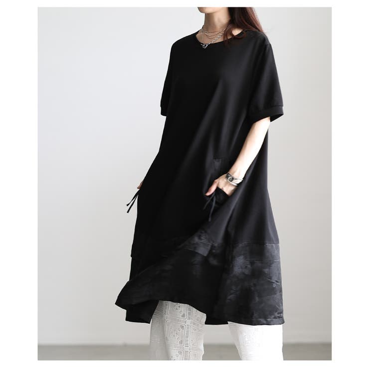 絢爛さを忍ばせたシノワズリ異素材カットソーワンピース レディース ファッション | Sawa a la mode | 詳細画像18 