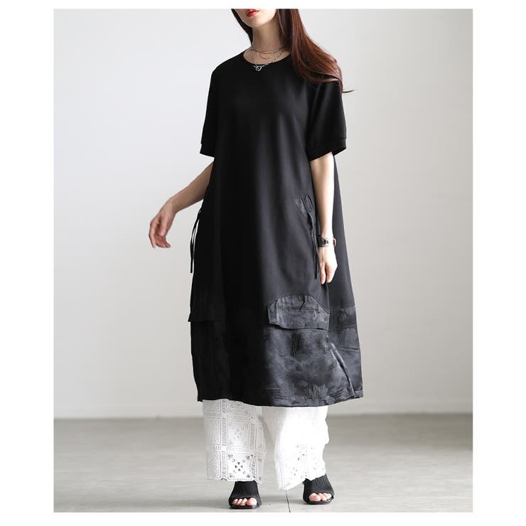 絢爛さを忍ばせたシノワズリ異素材カットソーワンピース レディース ファッション | Sawa a la mode | 詳細画像19 