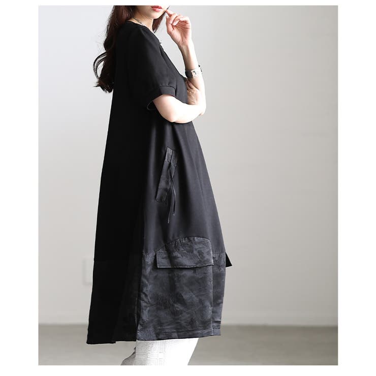 絢爛さを忍ばせたシノワズリ異素材カットソーワンピース レディース ファッション | Sawa a la mode | 詳細画像20 