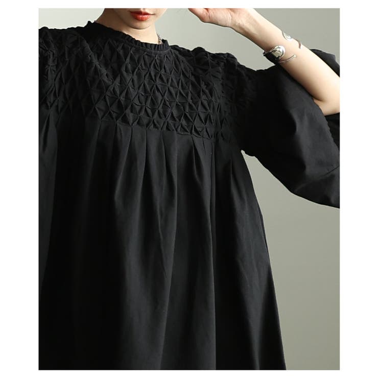 ふわり広がる立体スクエア刺繍コットンフレアチュニック レディース ファッション | Sawa a la mode | 詳細画像20 