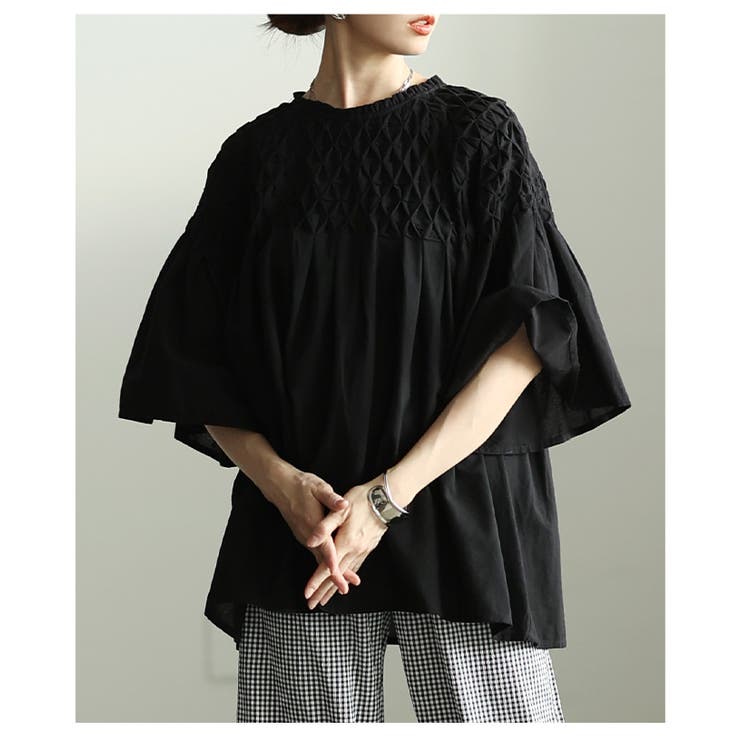 ふわり広がる立体スクエア刺繍コットンフレアチュニック レディース ファッション | Sawa a la mode | 詳細画像21 