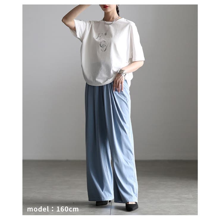 シルエットを自在に操るサイドドロストロゴTシャツ レディース トップス | Sawa a la mode | 詳細画像7 