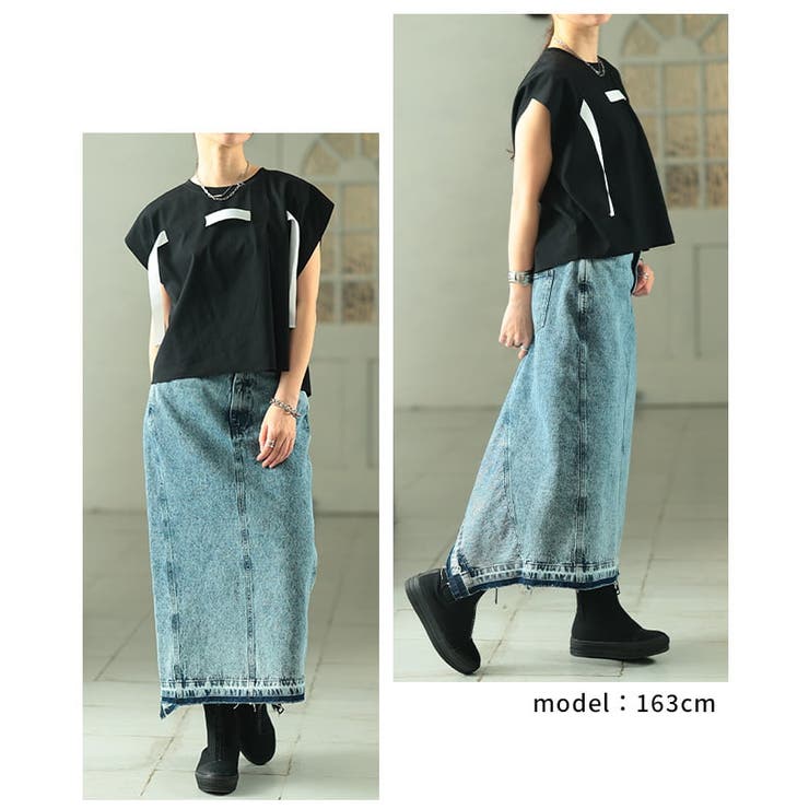 着るだけで差がつくテープデザインスクエアTシャツ レディース トップス | Sawa a la mode | 詳細画像10 