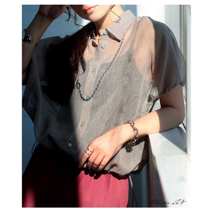 着こなしの幅広がるリネンライクドルマンシャツ レディース ファッション | Sawa a la mode | 詳細画像2 