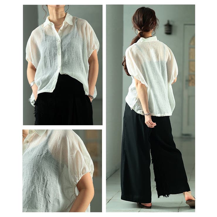 着こなしの幅広がるリネンライクドルマンシャツ レディース ファッション | Sawa a la mode | 詳細画像19 