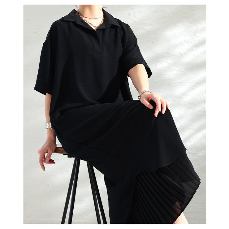 軽快さを生むライトジョーゼットスキッパーロングシャツ レディース ファッション | Sawa a la mode | 詳細画像4 