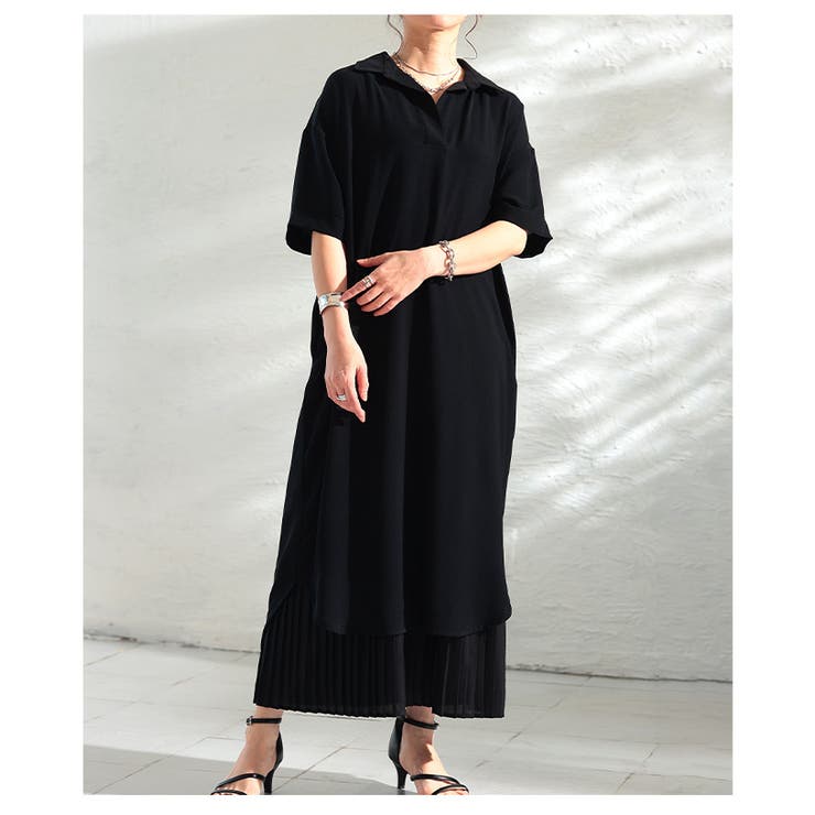 軽快さを生むライトジョーゼットスキッパーロングシャツ レディース ファッション | Sawa a la mode | 詳細画像8 