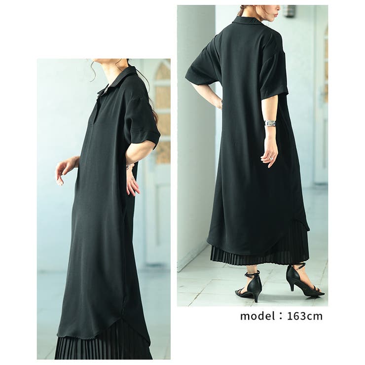 軽快さを生むライトジョーゼットスキッパーロングシャツ レディース ファッション | Sawa a la mode | 詳細画像9 